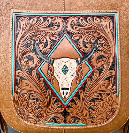 MYRA Spring Creek Hand-Tooled Bag