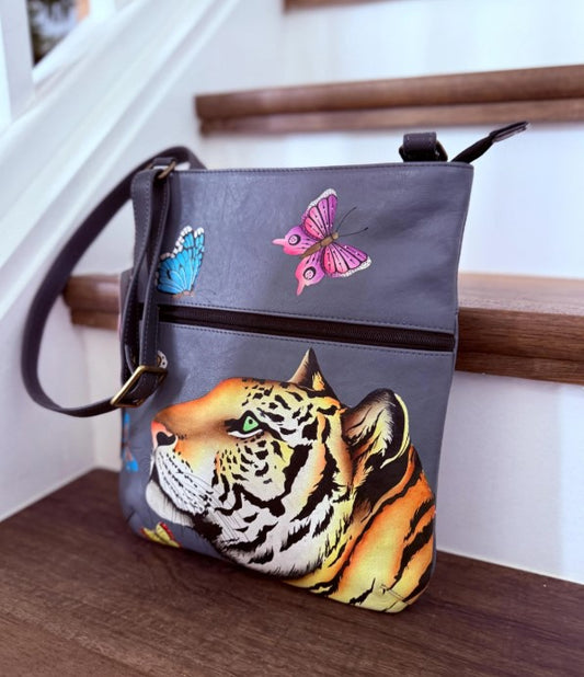ANNA BY ANUSCHKA - Tiger & Butterfly Leather Crossbody