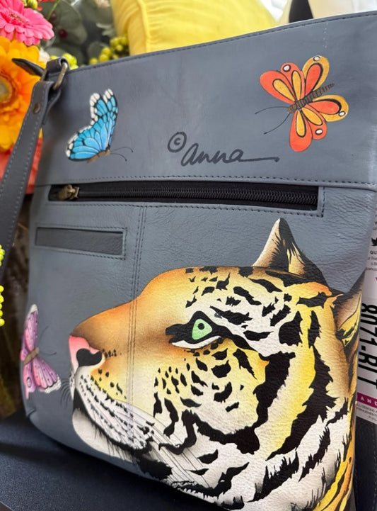 ANNA BY ANUSCHKA - Tiger & Butterfly Leather Crossbody