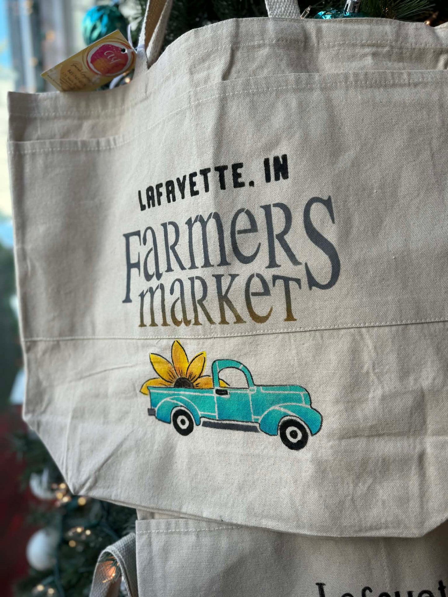 Hand Painted Farmers Market Canvas Bags - Lafayette