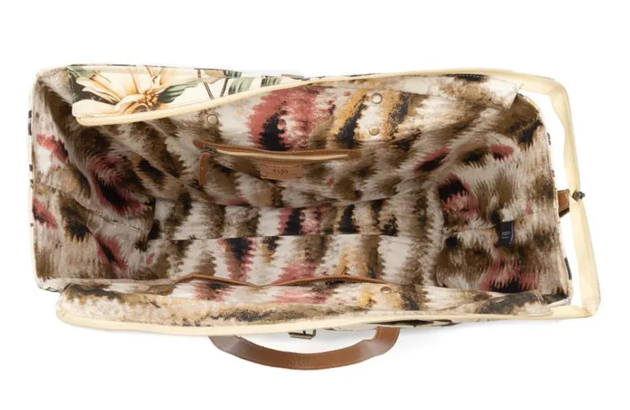 MYRA Lovely Florals Weekender Bag in Light Green