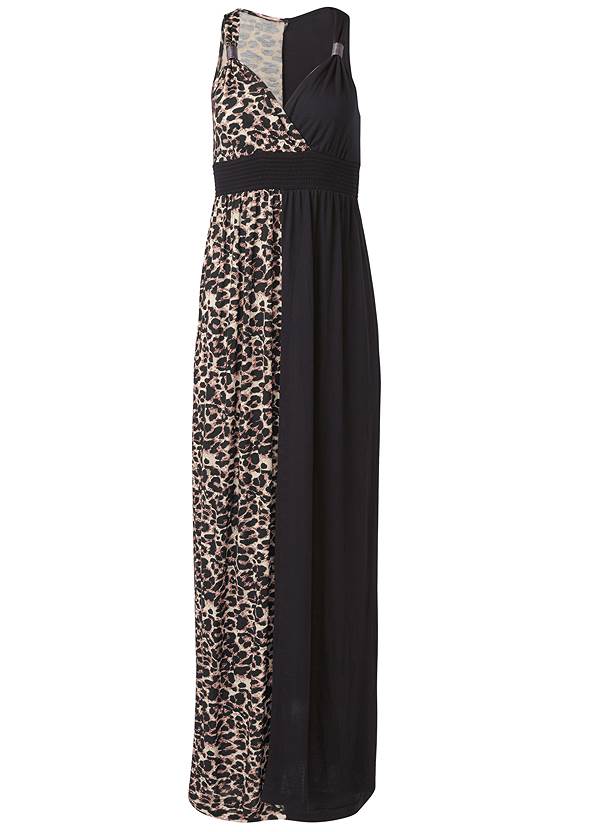 Leopard Detail Maxi Dress