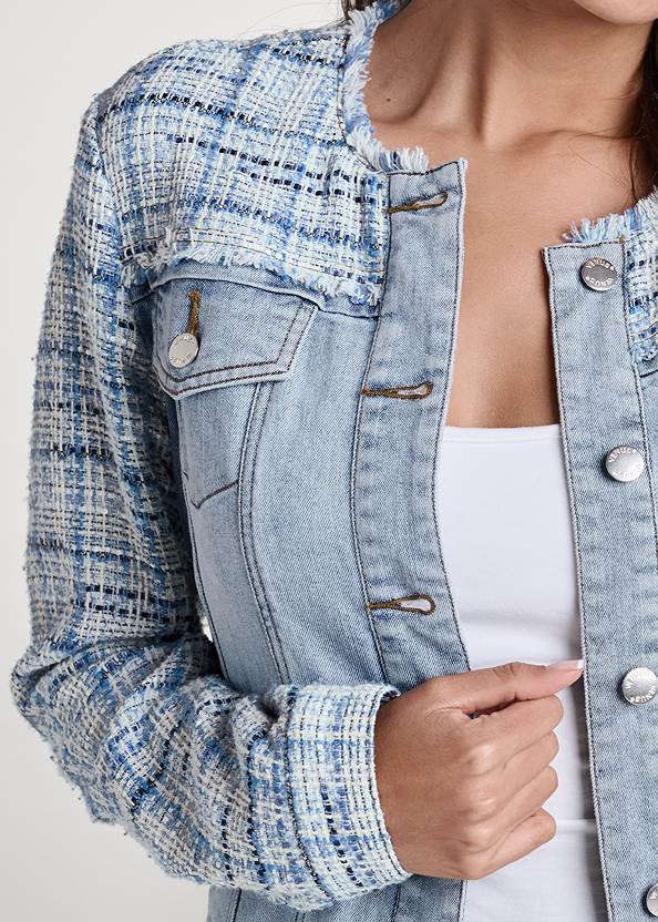 Tweed Denim Jacket, sizes 6-18