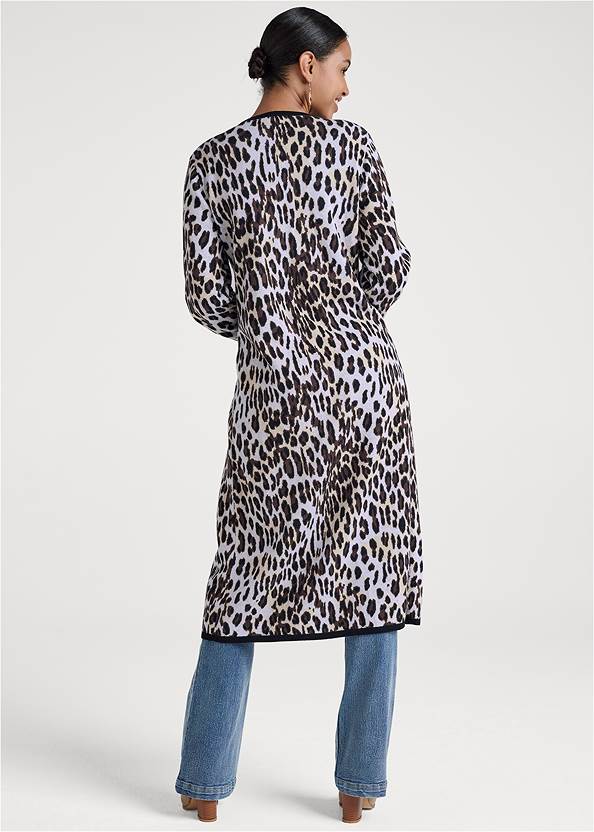 Snow Leopard Print Duster