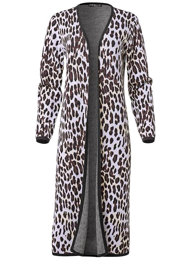 Snow Leopard Print Duster