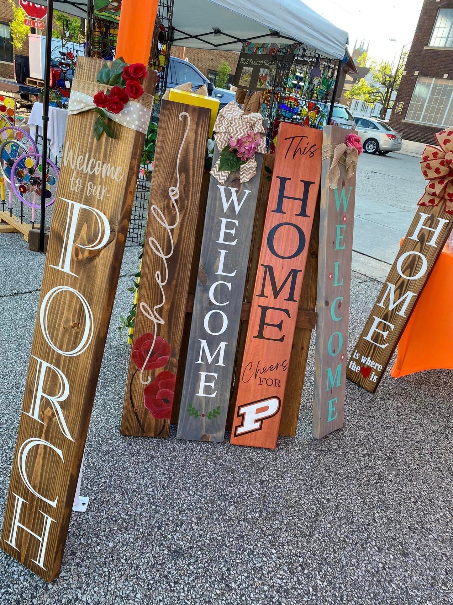 Winter Porch Leaners 48" or 24", High Quality Wood ~ Individually Hand Sanded and Painted
