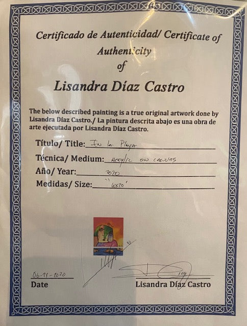 Original Acrylic Framed Cubist Painting