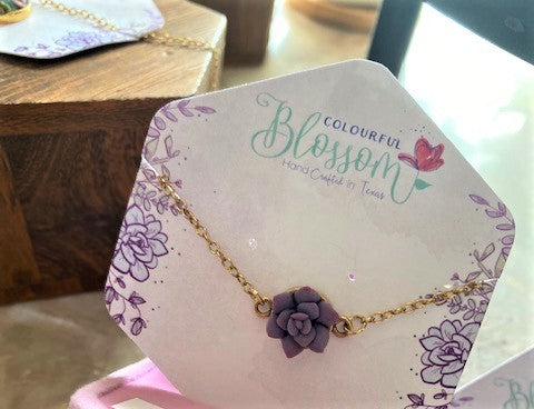 Bitty Sideways Disc Necklace by Colourful Blossom
