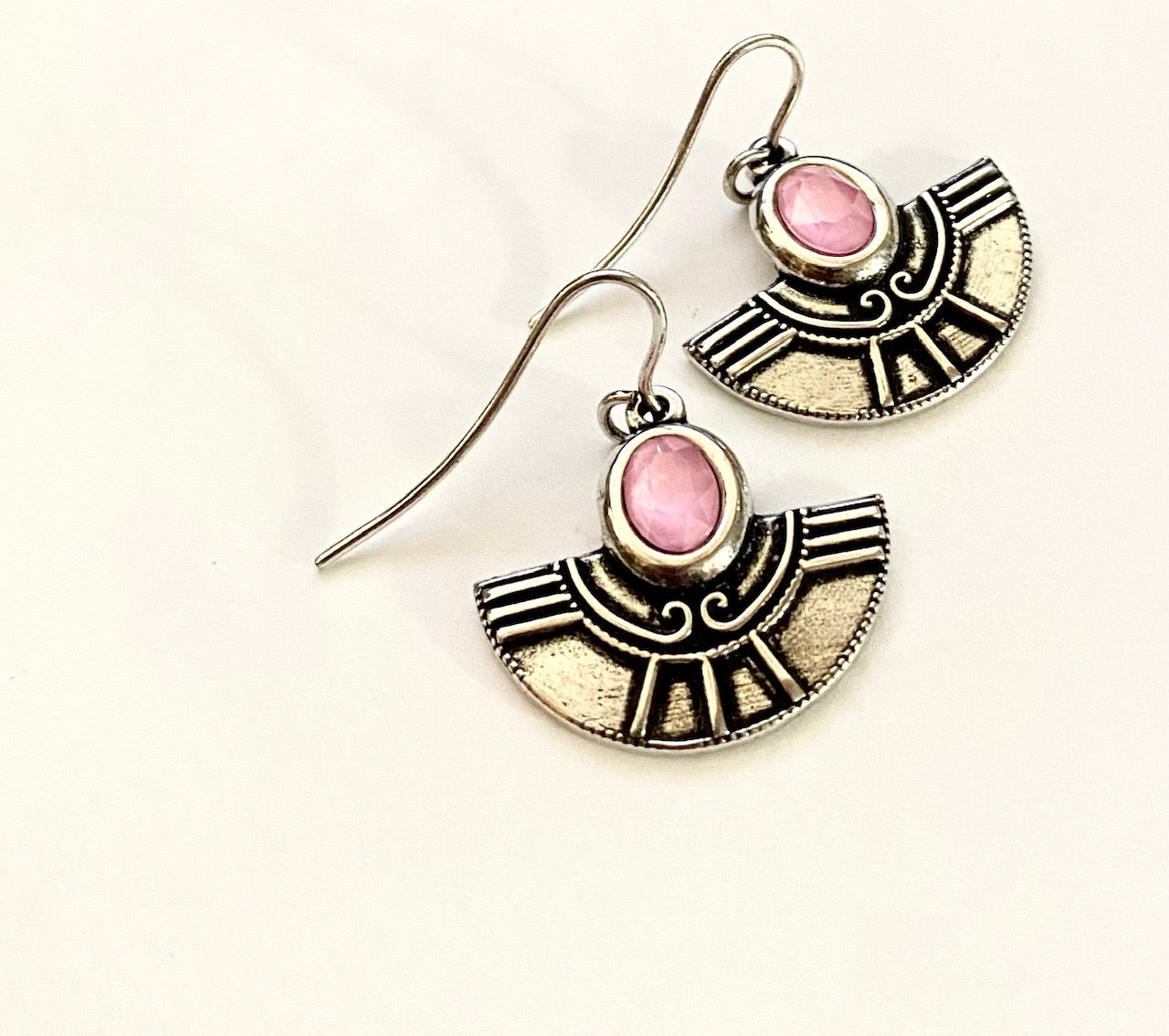 Copy of Drop Earrings with Pink Swarovski Crystal by Andrea Nieto Jewels