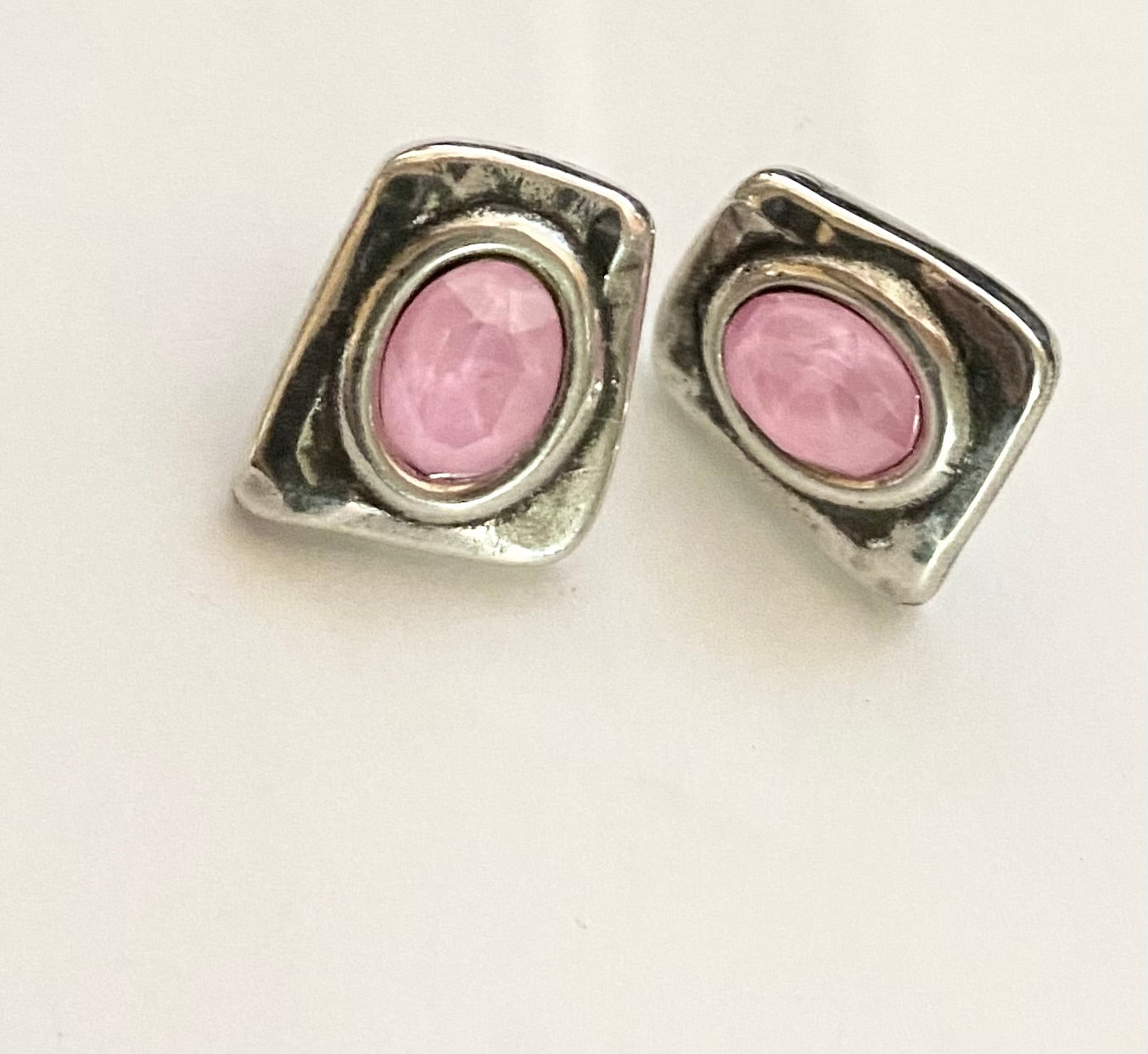 Pink Stud Silver Earrings by Andrea Nieto Jewels