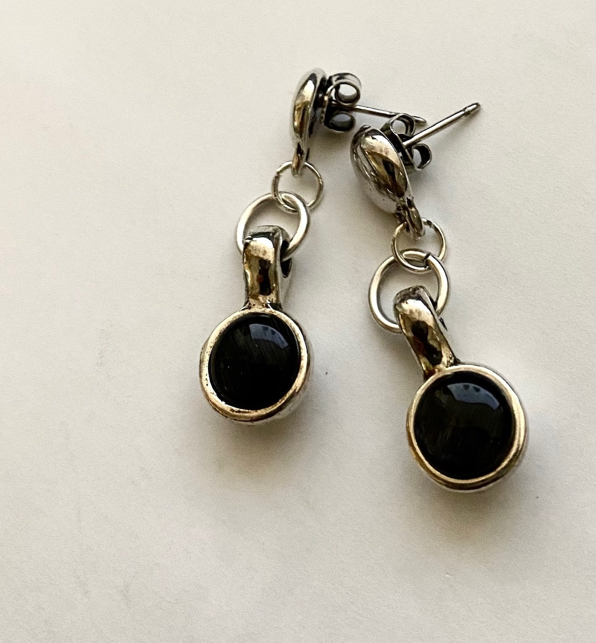 Black Tenerife Silver Earrings by Andrea Nieto Jewels