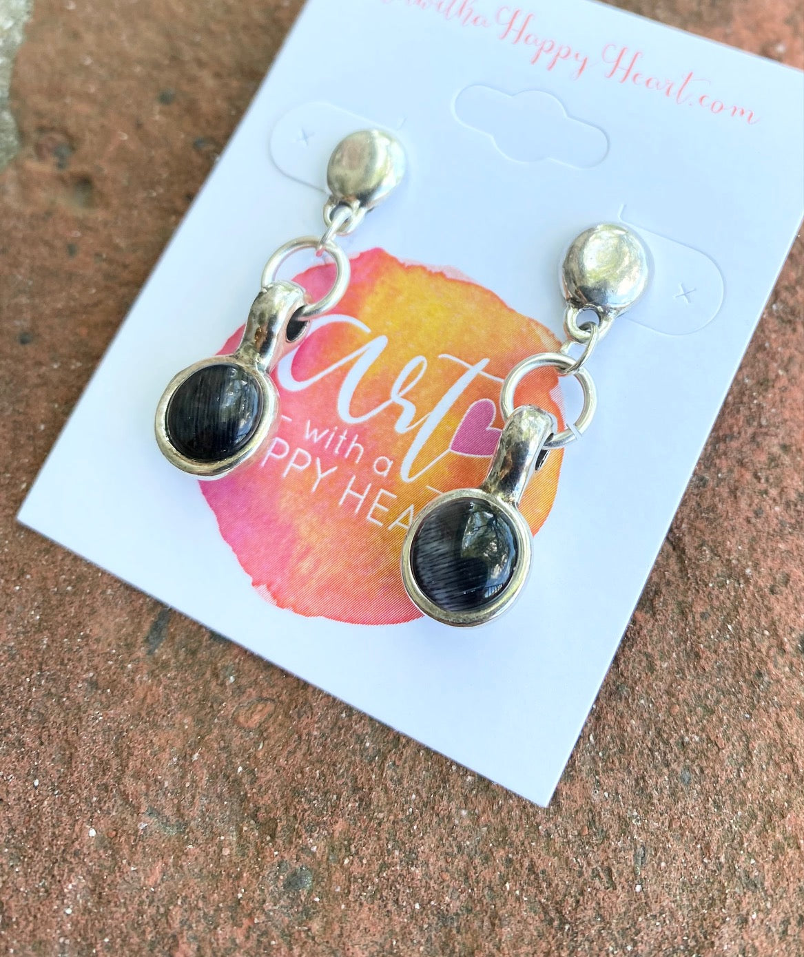 Black Tenerife Silver Earrings by Andrea Nieto Jewels