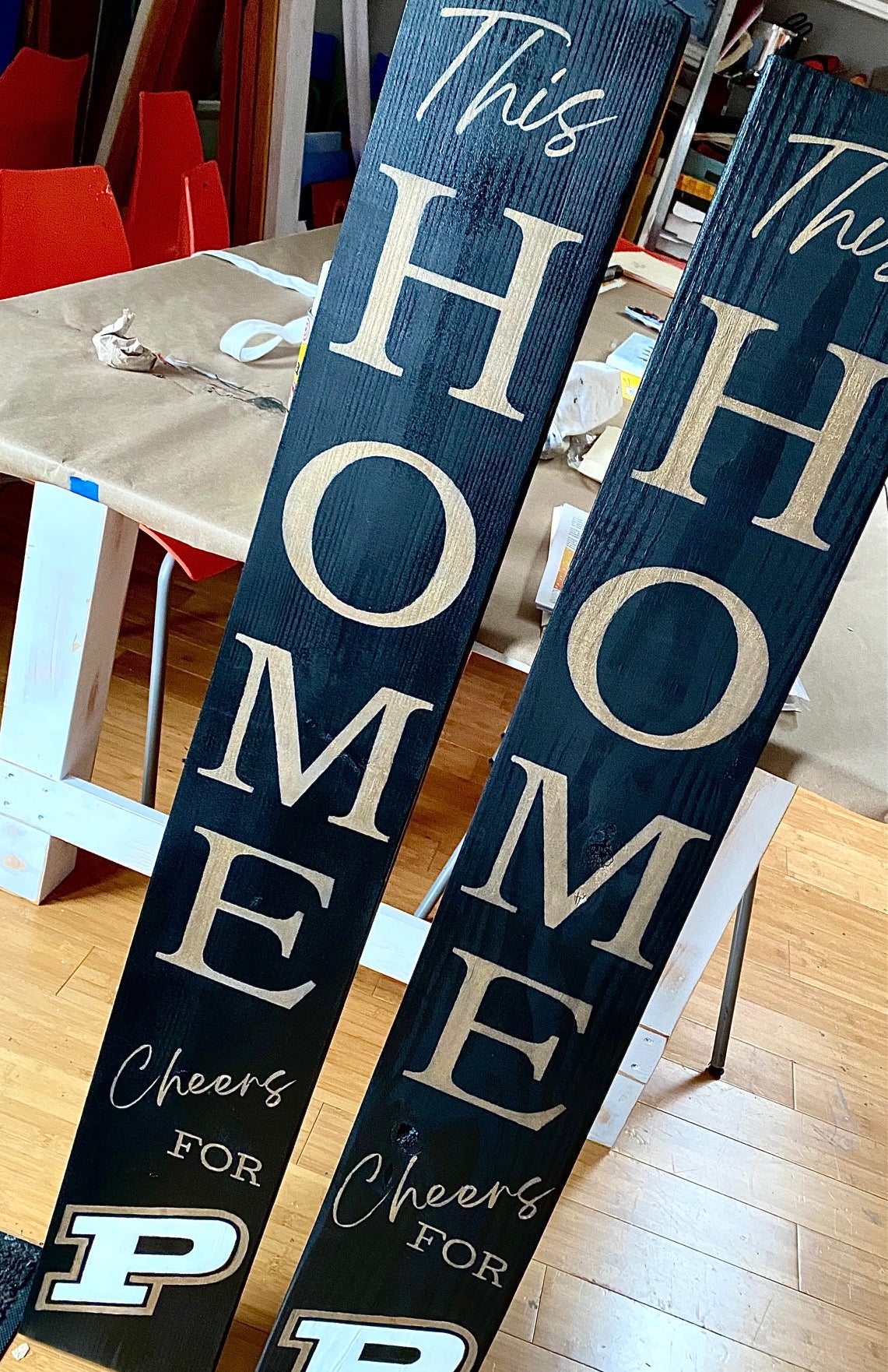 Winter Porch Leaners 48" or 24", High Quality Wood ~ Individually Hand Sanded and Painted