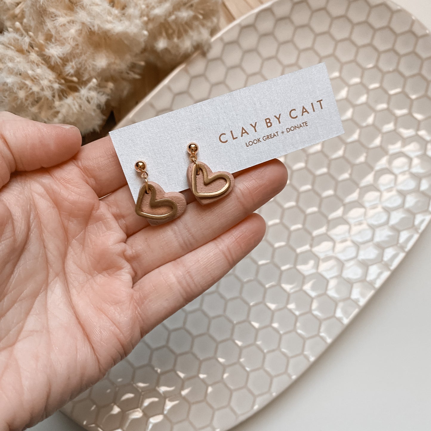 Clay by Cait ~ The Love Dangle, in Amethyst, Blush, White or Wine