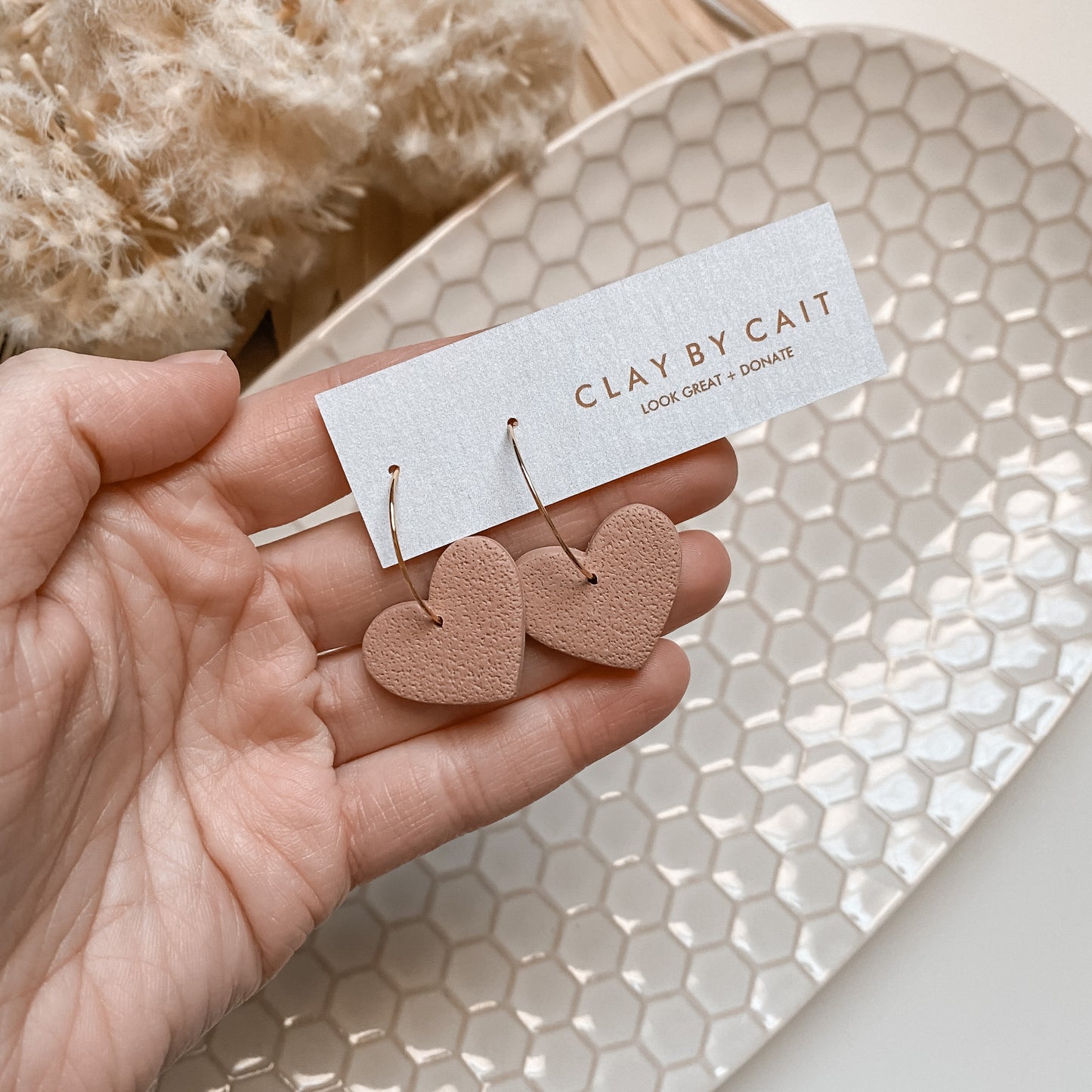 Clay by Cait ~ The Love Hoop in Amethyst or Blush