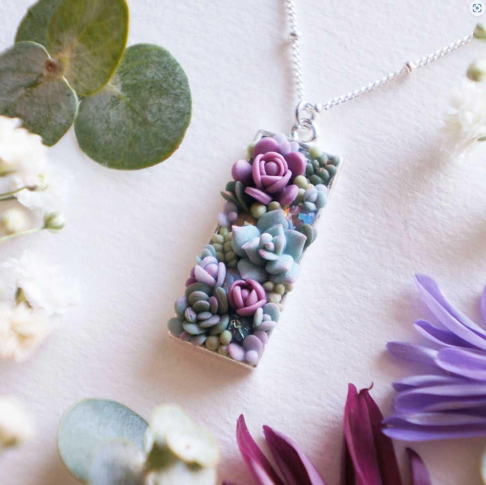 Petite Bar Necklace by Colourful Blossom ~ Sliver, Mostly Warm Tones