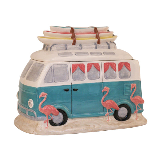 Flamingo Camp Van Cookie Jar