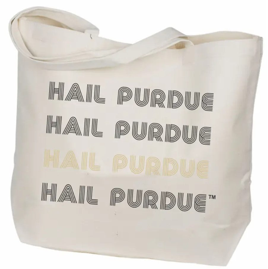 Retro Canvas Tote Bag - Purdue University