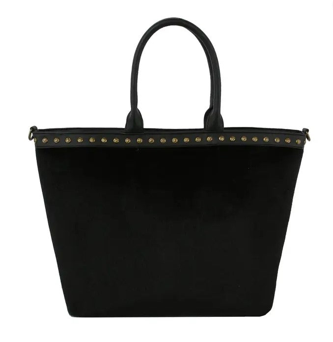 Velvet Large Ladies Tote - Shoulder Bag, 3 color options