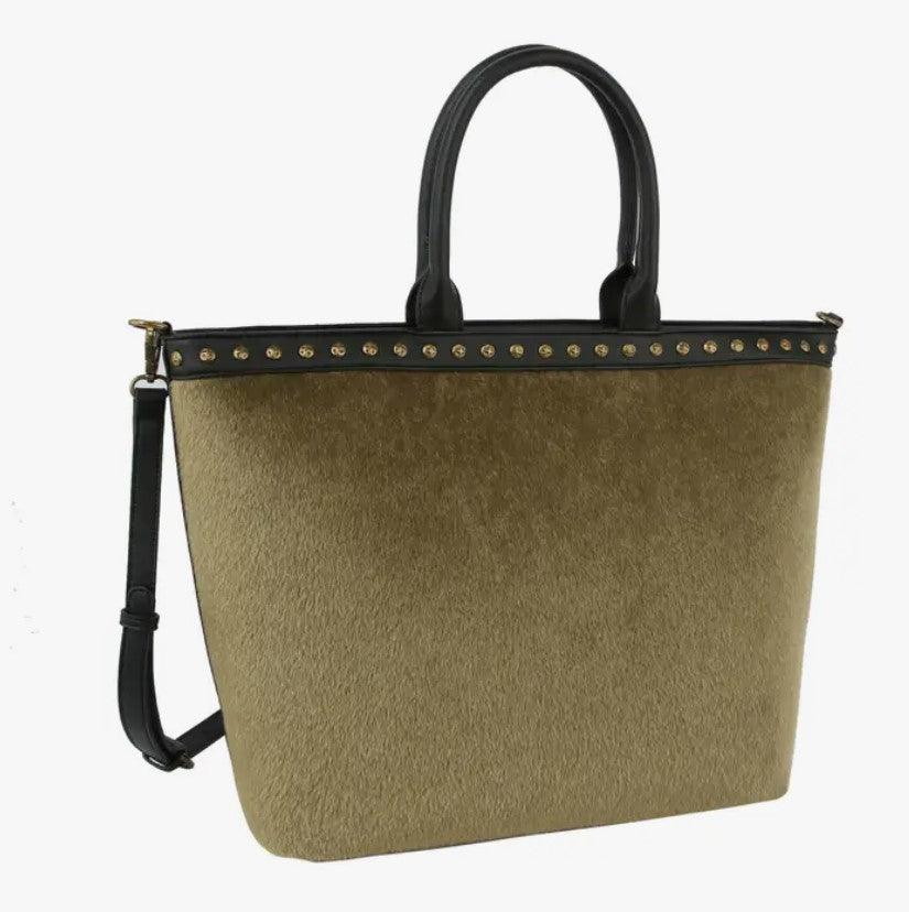 Velvet Large Ladies Tote - Shoulder Bag, 3 color options