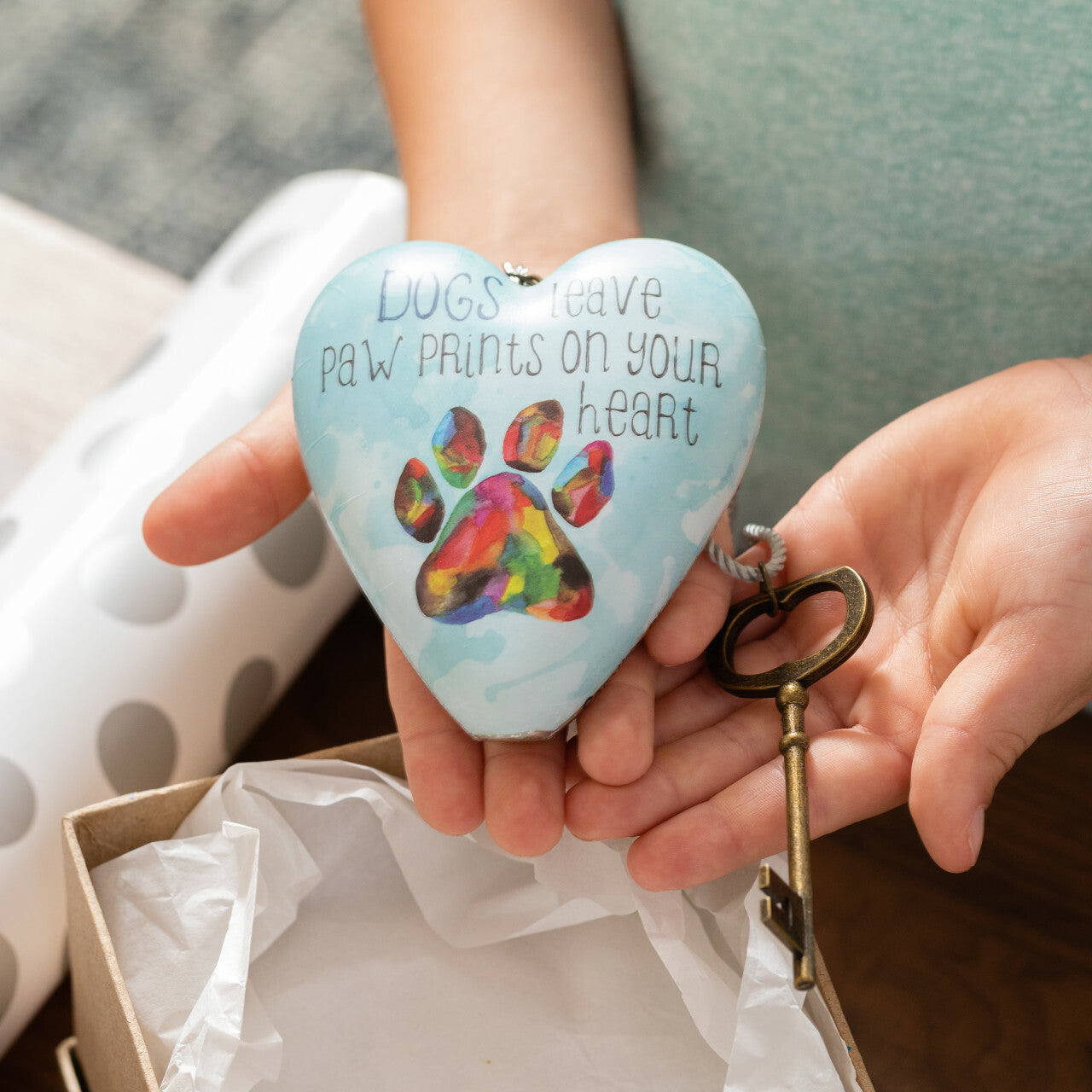 Paw Prints Art Heart