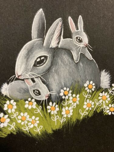 Original Painting "Baby Bunnies" by Lynne Kohler, Pocket Art