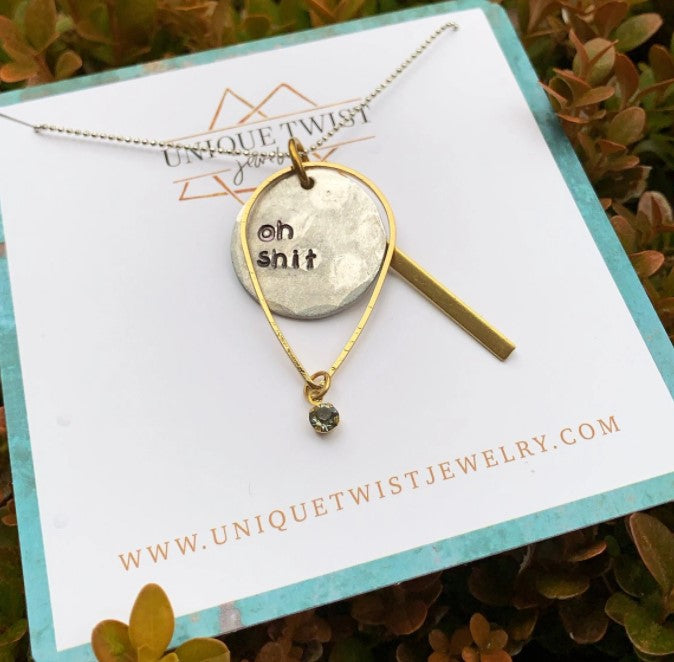 Oh Shit Necklace by Unique Twist