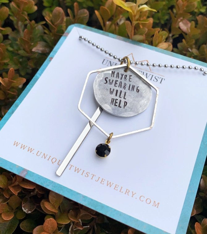 Maybe Swearing Will Help Necklace by Unique Twist