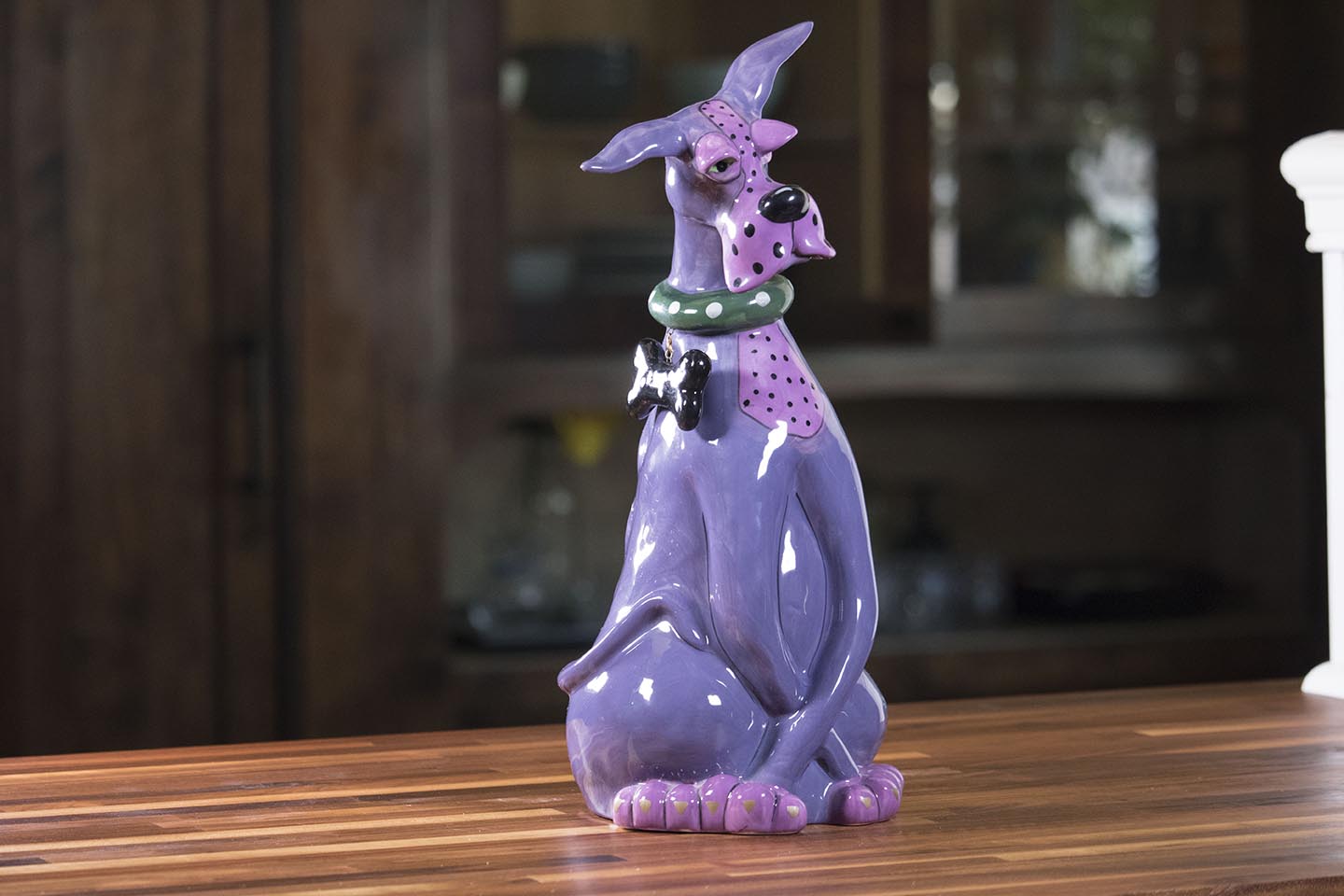 Handmade Zappy Dog Figurine - Violet
