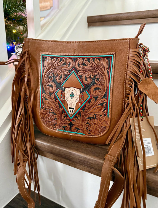 MYRA Spring Creek Hand-Tooled Bag