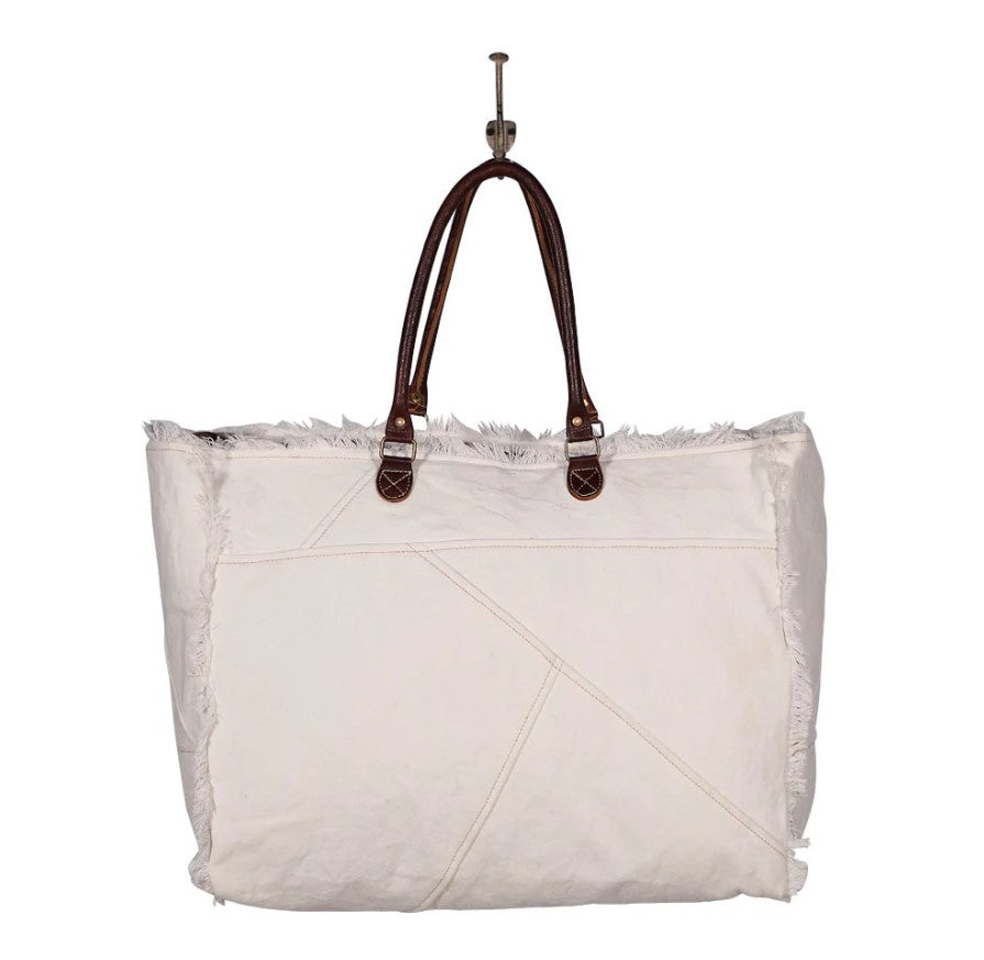 MYRA Smashing White Canvas Weekender