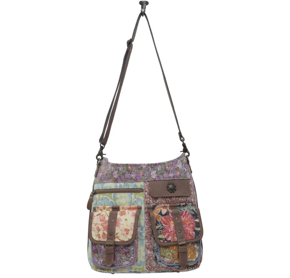 Myra Le Fleur Shoulder Bag, Vintage Inspired Quilted Handbag, Boho Crossbody