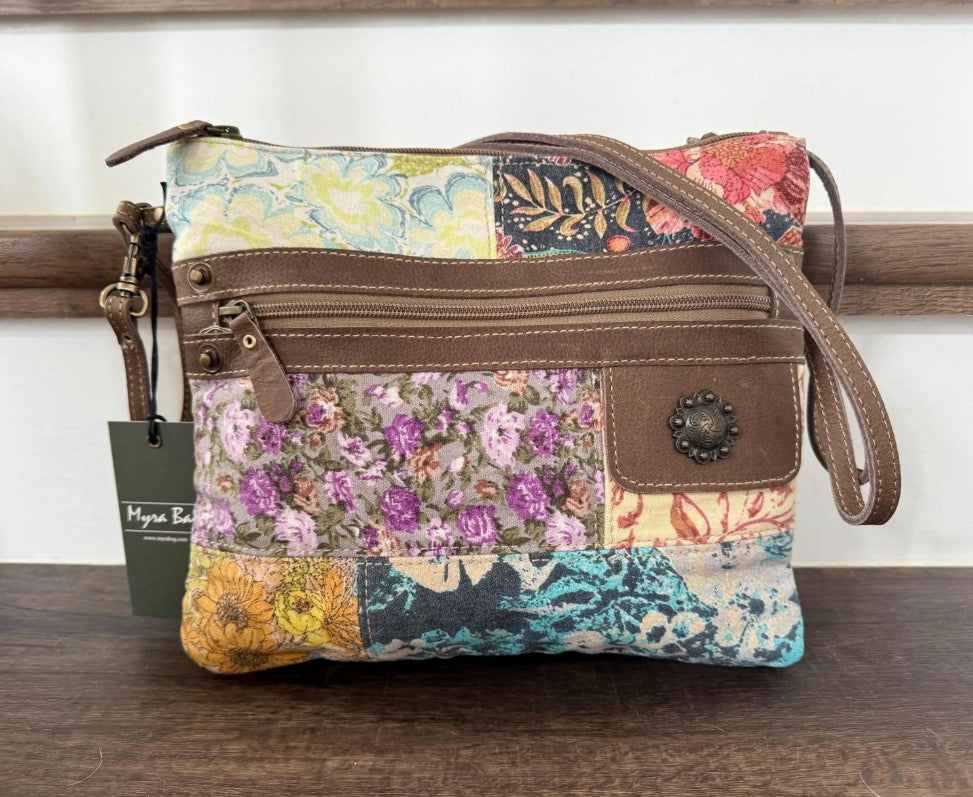 Myra Le Fleur Shoulder Bag, Vintage Inspired Quilted Handbag, Boho Crossbody (Copy)