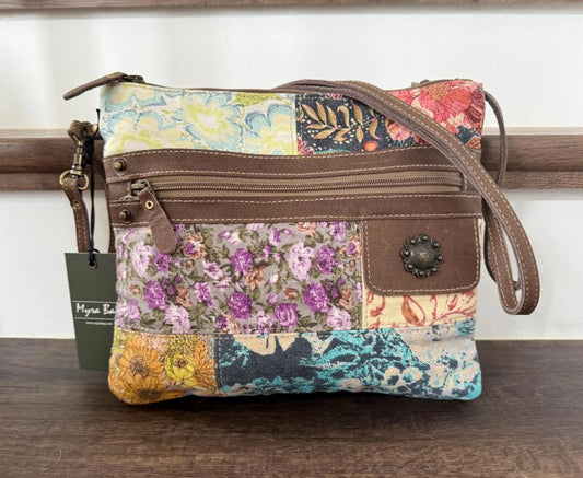 Myra Le Fleur Shoulder Bag, Vintage Inspired Quilted Handbag, Boho Crossbody (Copy)