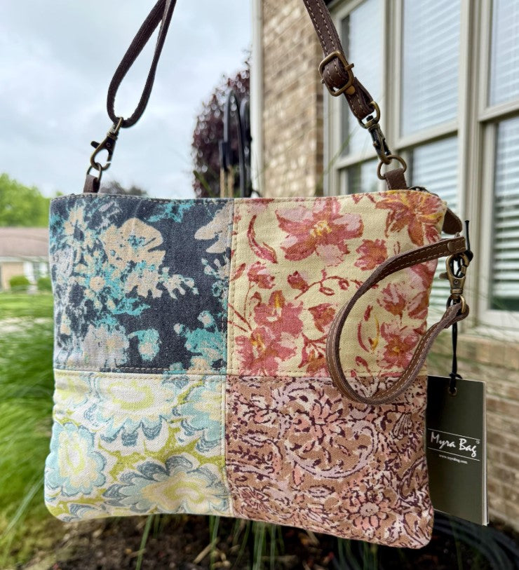 Myra Le Fleur Shoulder Bag, Vintage Inspired Quilted Handbag, Boho Crossbody (Copy)