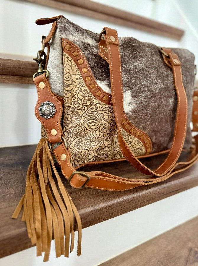 MYRA Laredo Hand-Tooled Concealed Carry Bag