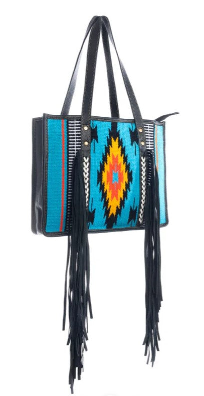 MYRA Wagon Trails Concealed-Carry Bag in Bright Blue