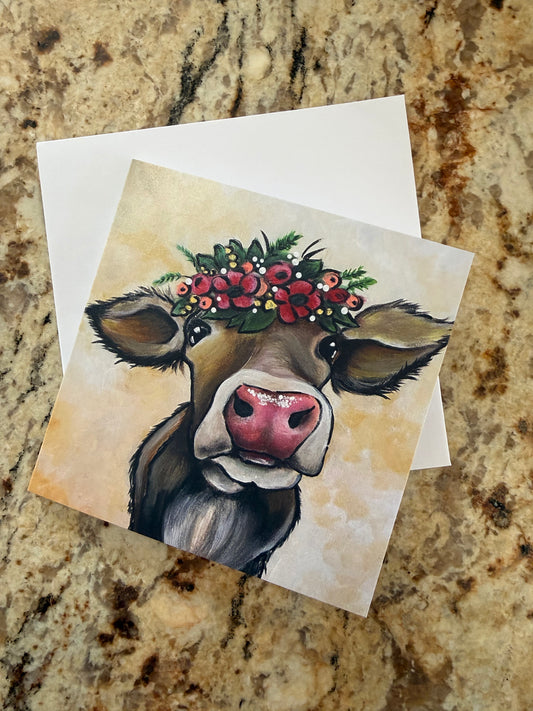 Whimsical Cows, Original Art Greeting Cards - Set of Four