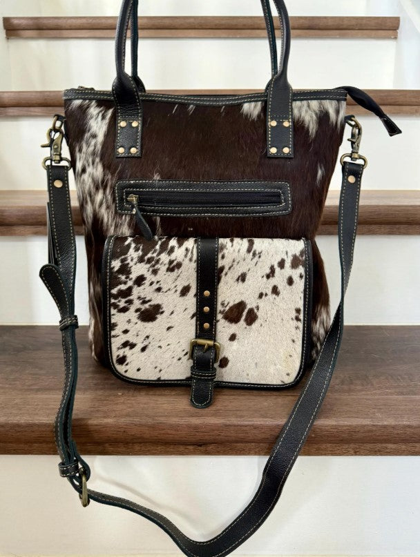 MYRA Mesa Maverick Tote Bag in Black & White