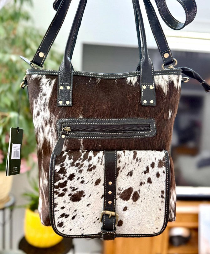 MYRA Mesa Maverick Tote Bag in Black & White