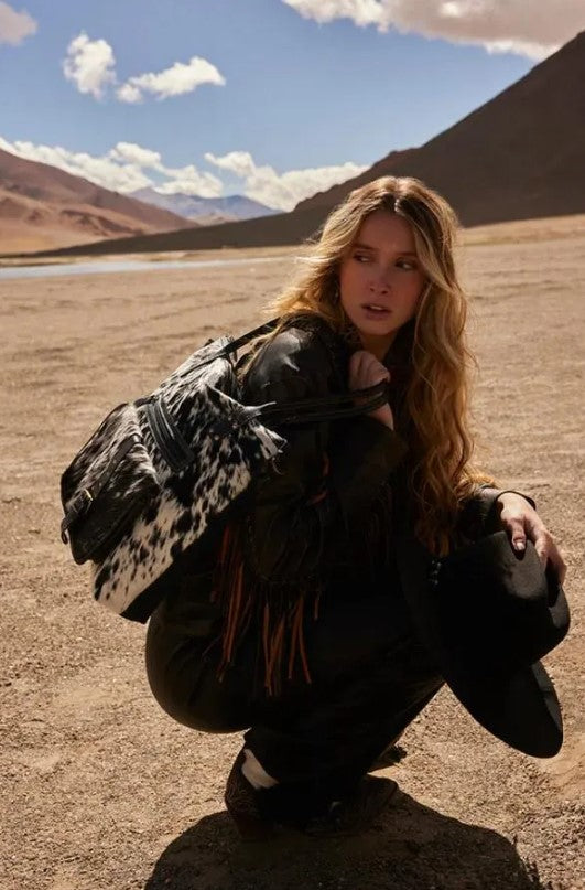 MYRA Mesa Maverick Tote Bag in Black & White