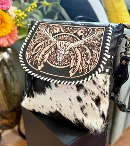 Spirit of the Herd Hand Tooled Bag