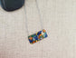 Alcohol Ink Copper & Stainless Steel Bar Necklace