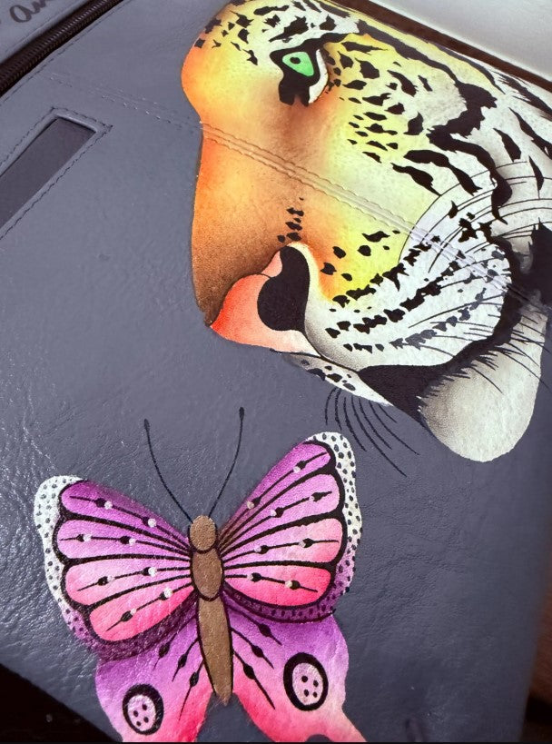 ANNA BY ANUSCHKA - Tiger & Butterfly Leather Crossbody