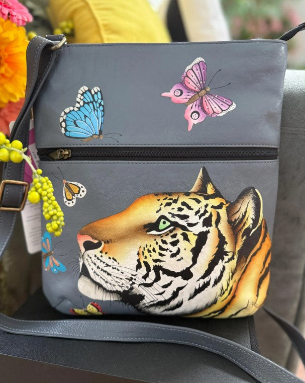 ANNA BY ANUSCHKA - Tiger & Butterfly Leather Crossbody