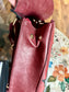 Hand Painted Florals on Brick Red Convertible Backpack
