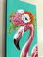 10"x20" Flamingo - Original Acrylic Painting