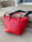 Italian Leather Handbag, 5 bags in one! Red Leather Purse, Handmade in Italy