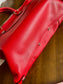 Italian Leather Handbag, 5 bags in one! Red Leather Purse, Handmade in Italy