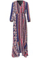 Printed Stripe Long Dress